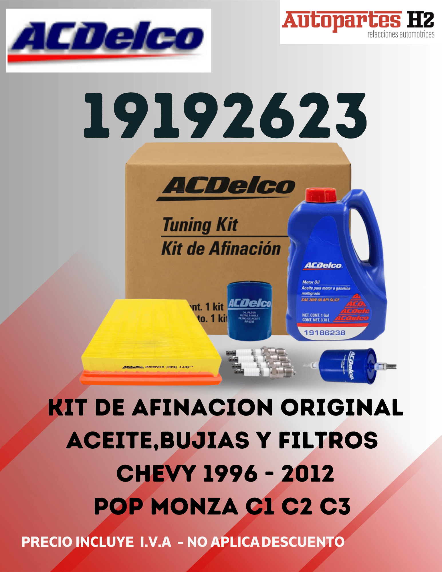 KIT AFINACION CHEVY 1.6 1996-2012
